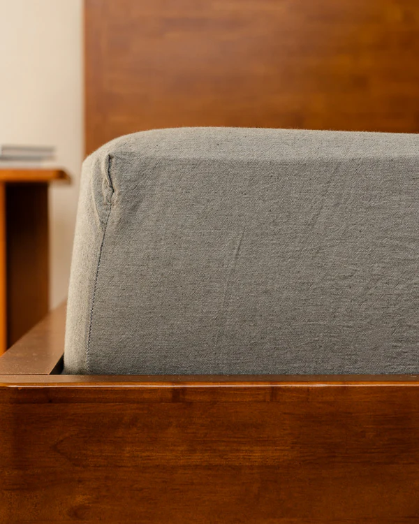 Classic Micro Twill Solid Melange Sheet Set Moss - Image 4