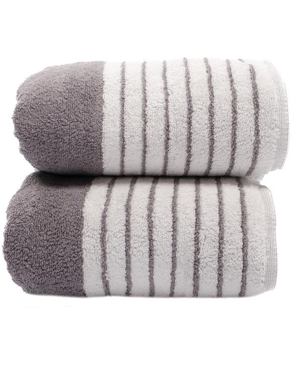 Micro Stripe Bath Bundle - 2 Pack - Grey - Image 4