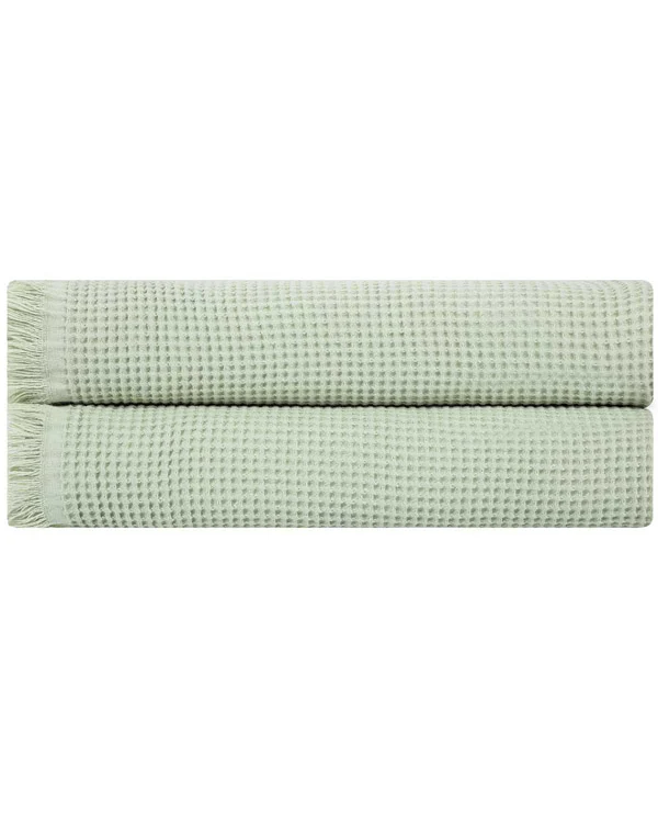 Micro Waffle XL Bath Bundle - 2 Pack - Sage - Image 2
