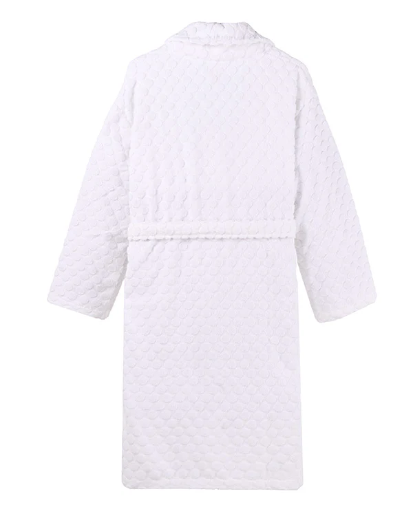 Polka Dot Robe - White - Image 3
