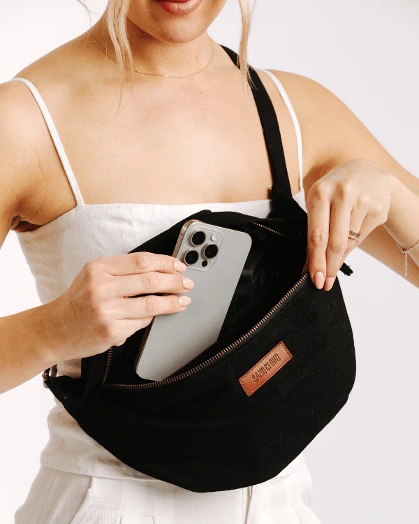 Solid Bum Bag - Black - Image 3