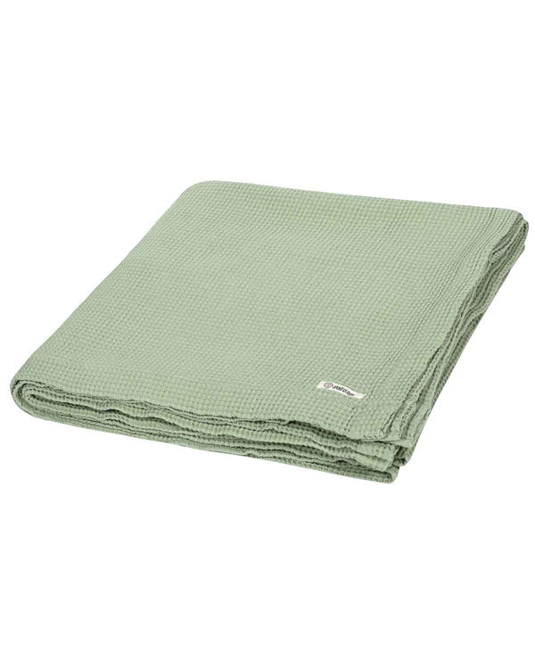 Micro Waffle Shower Curtain Sage - Image 3
